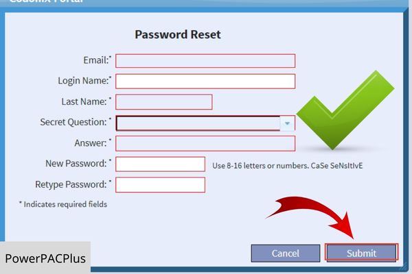 reset exer urgent password