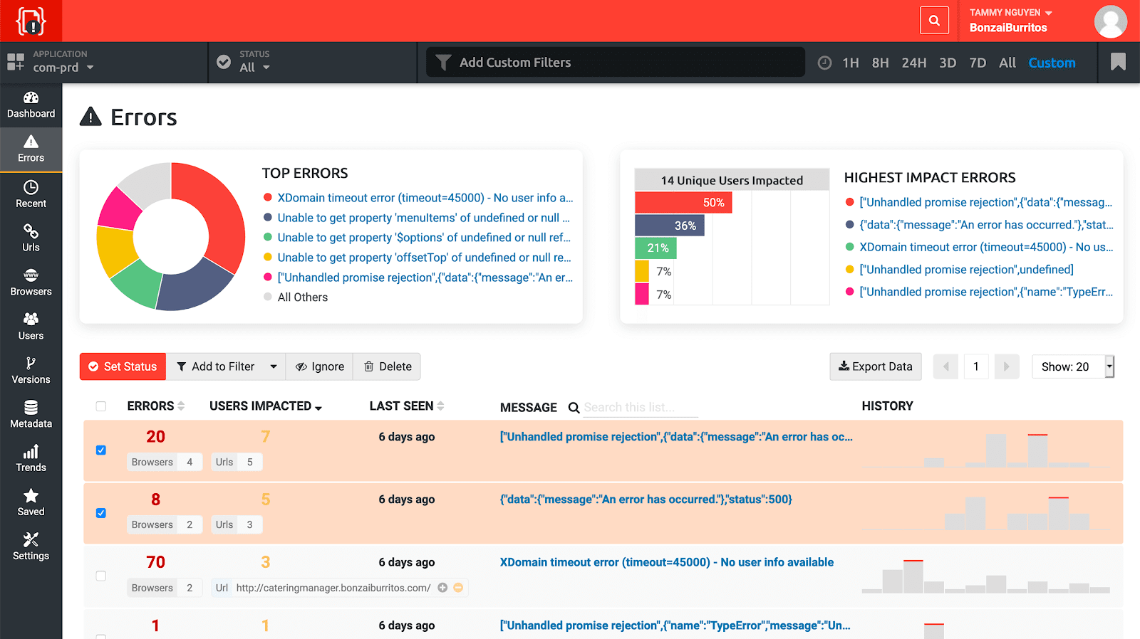 Trackjs screenshot