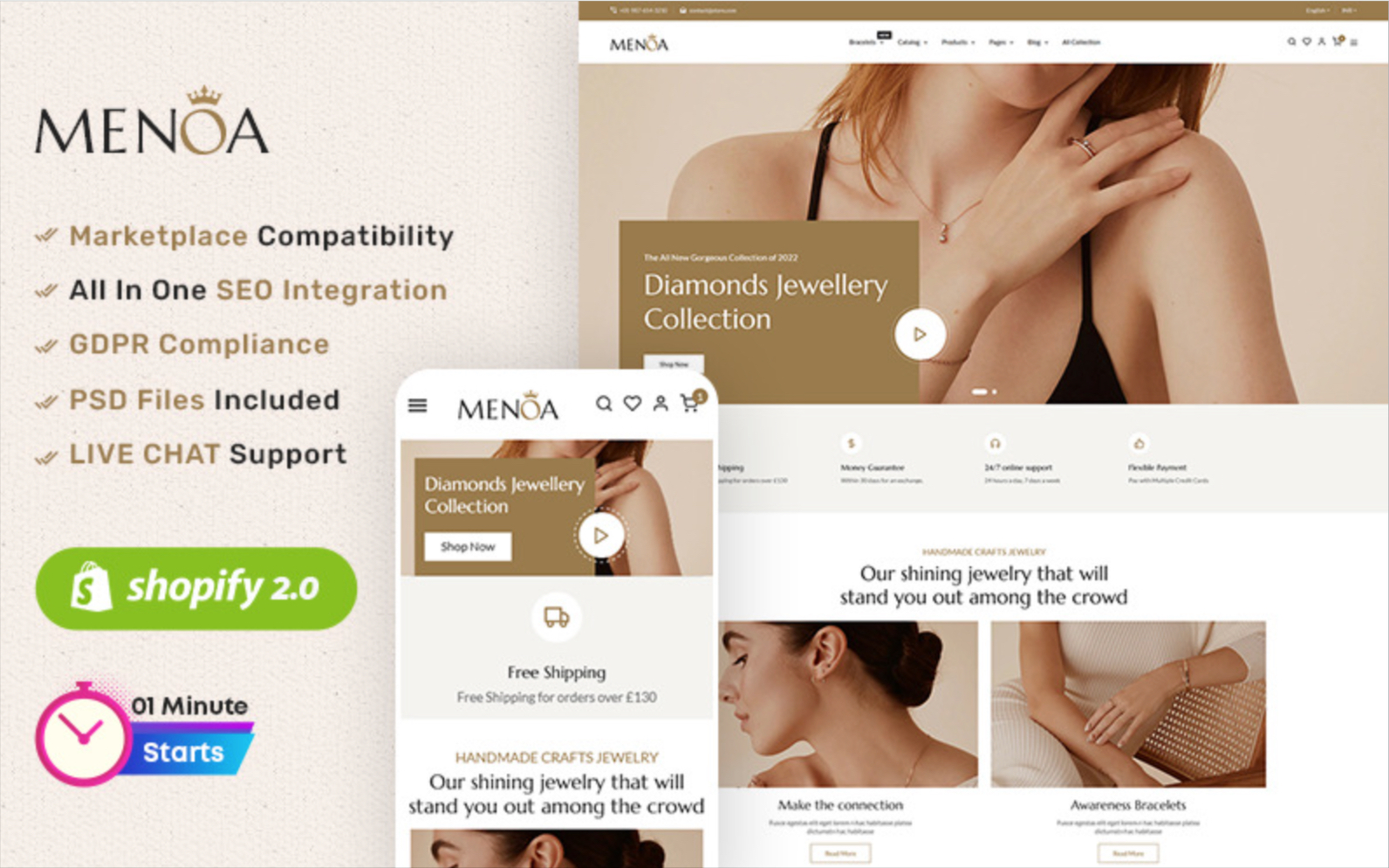 Shopify ecommerce templates at Templatemonster