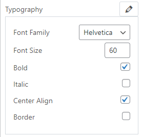 typography options
