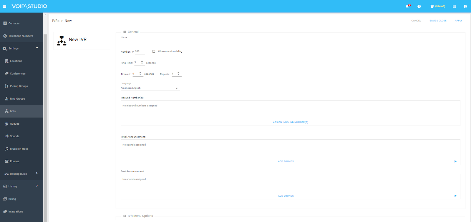 configure IVR welcome guide 3