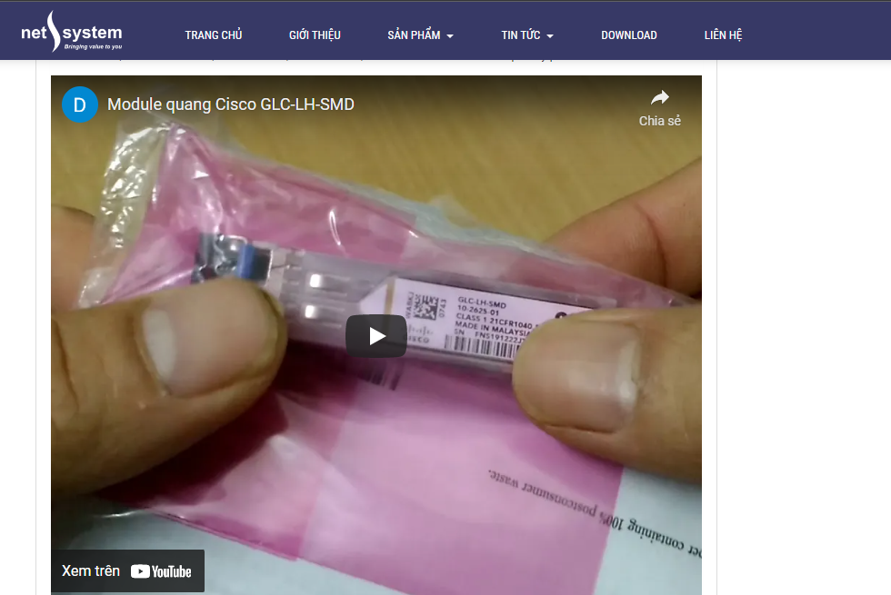 Video về module quang GLC-LH-SMD