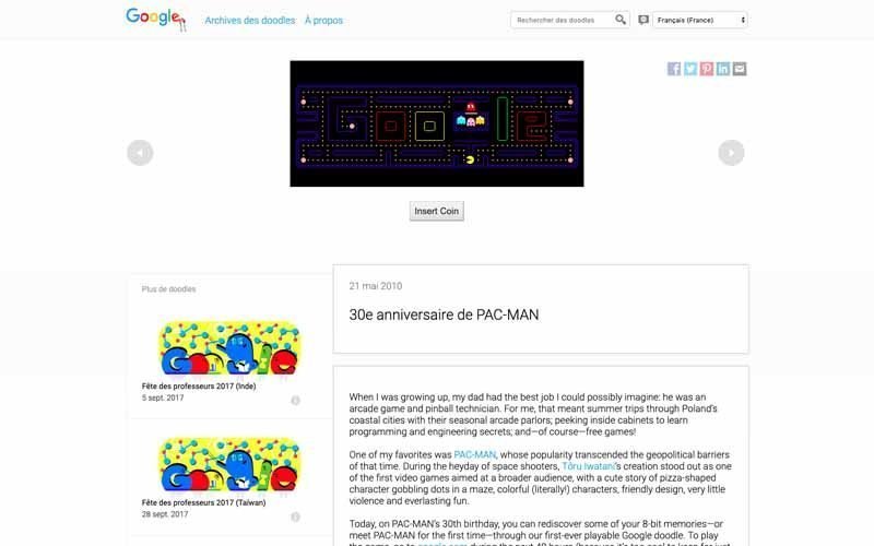 Doodles Google Pacman