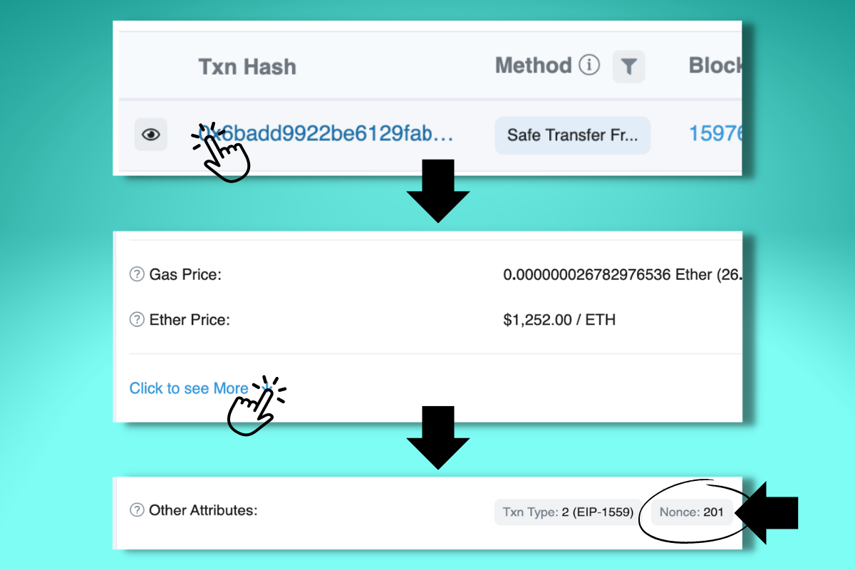 Transaction nonce on Etherscan