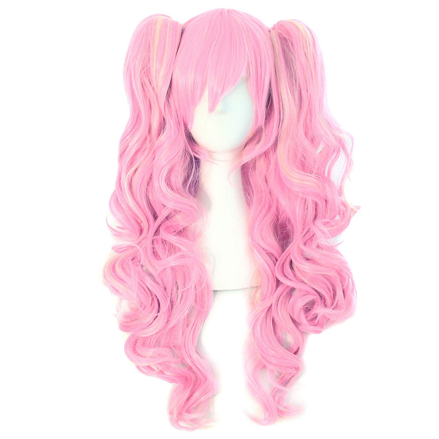 lolita pink ponytail cosplay wig