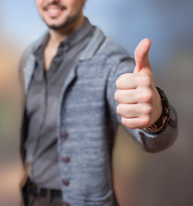 Trustworthy Lawyer, Thumbs Up, Success, Approval, Yes, Boy, Man, Handsome