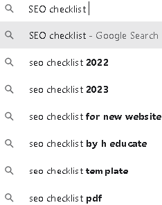 Google Search LSI keywords