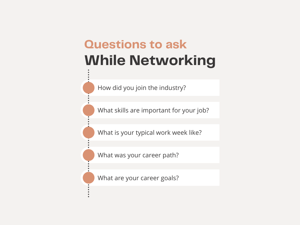 Ask questions while networking