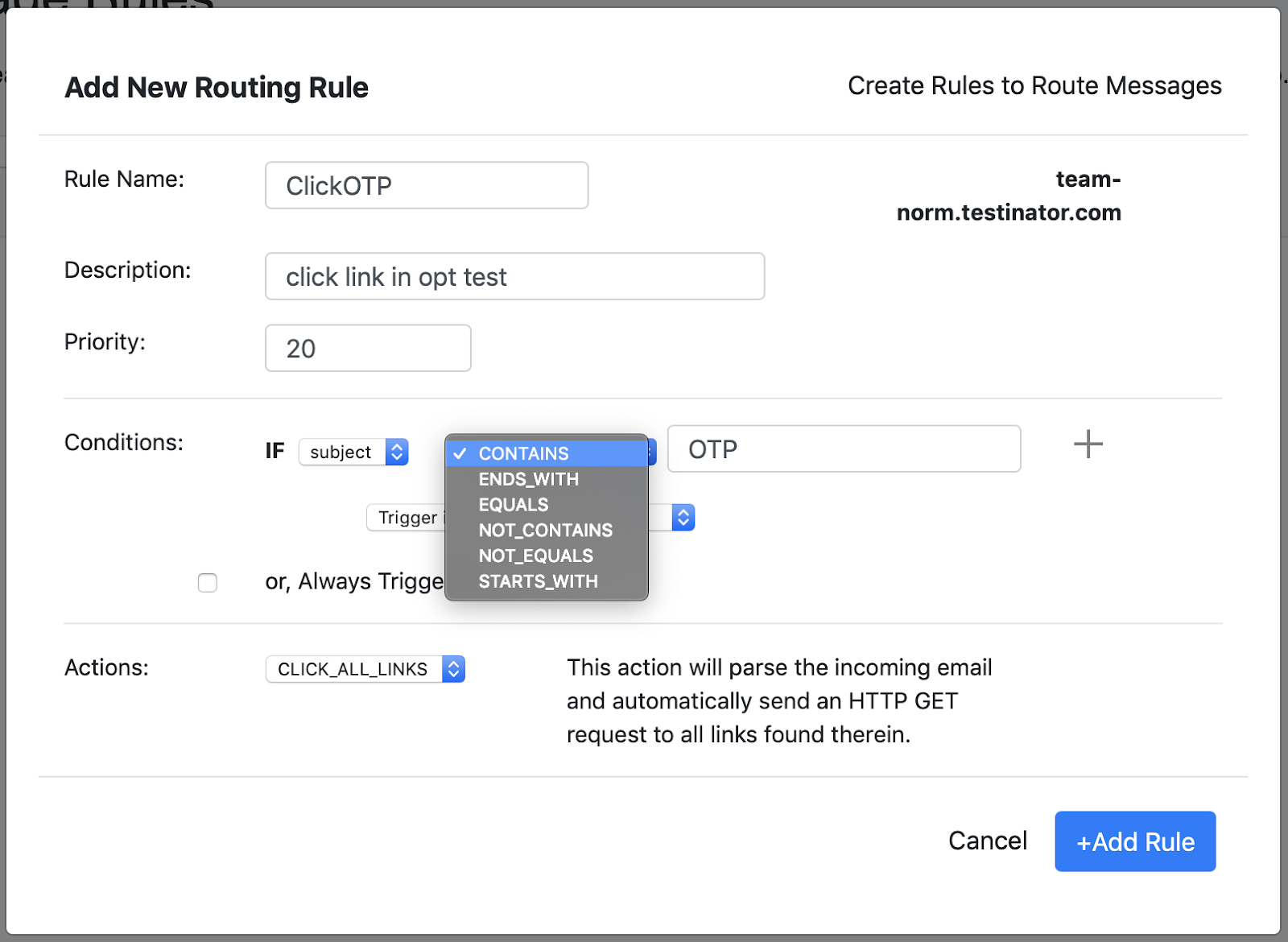 routing rules