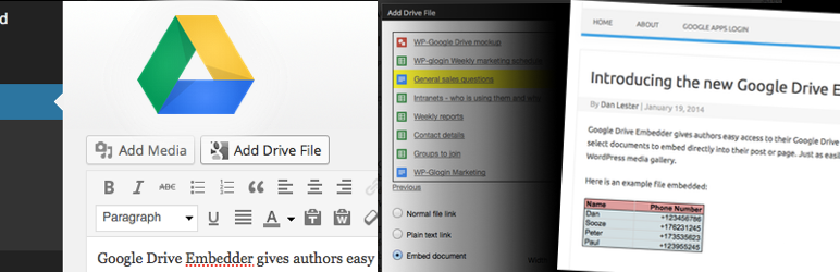 Incorporador do Google Drive