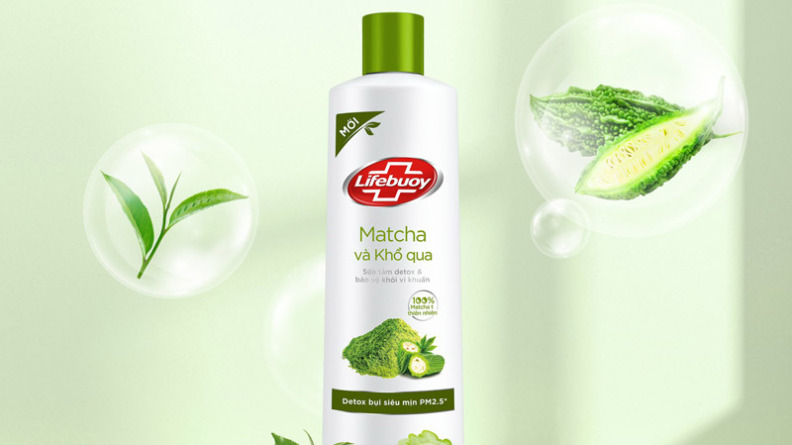 Sữa tắm trị mụn lưng Lifebuoy Detox Matcha & Khổ Qua sản phẩm trị mụn “quốc dân”