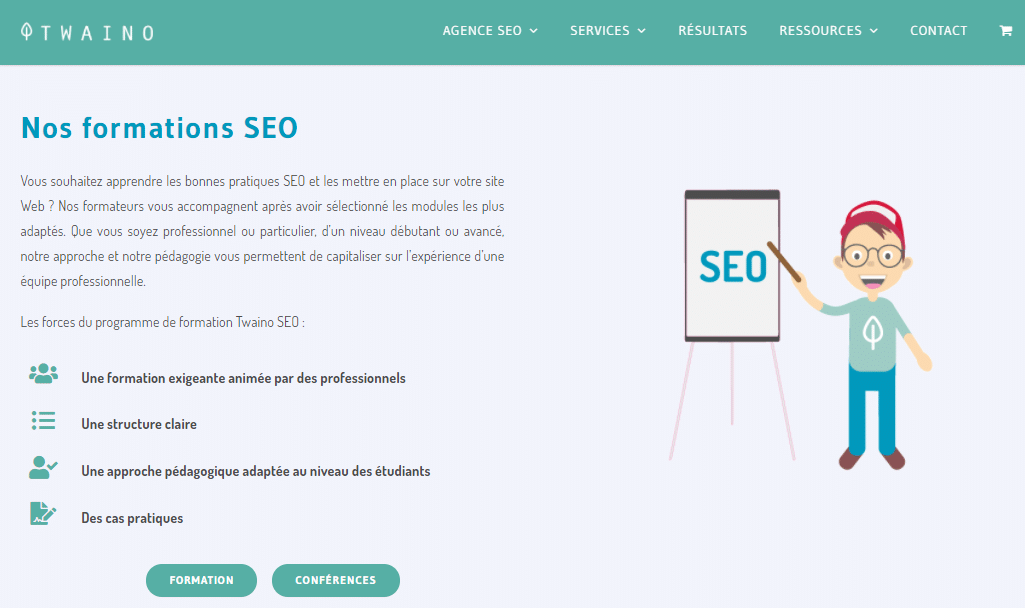 Nos formations seo