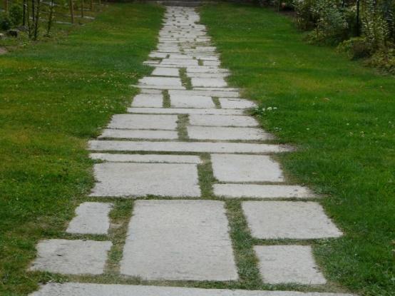 path, grass, lawn, sidewalk, cobblestone, asphalt, walkway, lane, pierre, normandy, flooring, pavers, road surface