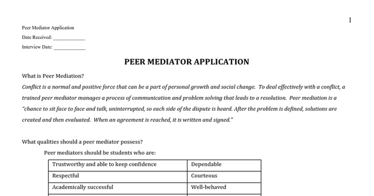 Peer Mediator ApplicationPKS.docx