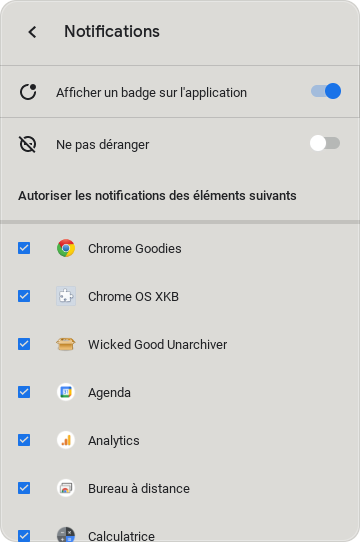 Comment optimiser l'emploi des notifications dans Chrome OS 