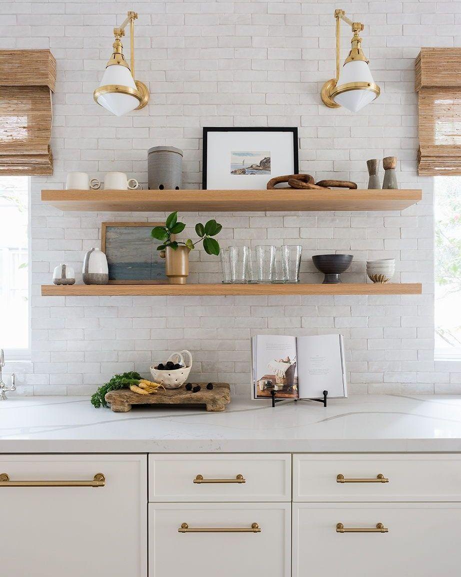 How to Create an Instagram-Worthy Kitchen - open shelves with decorative accessories