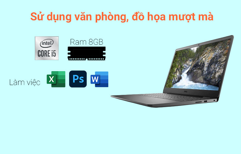 Máy tính xách tay/ Laptop Dell Inspiron 3501 (3501-70253897) (i5-1135G7) (Đen) | Sử dụng văn phòng, đồ họa mượt mà
