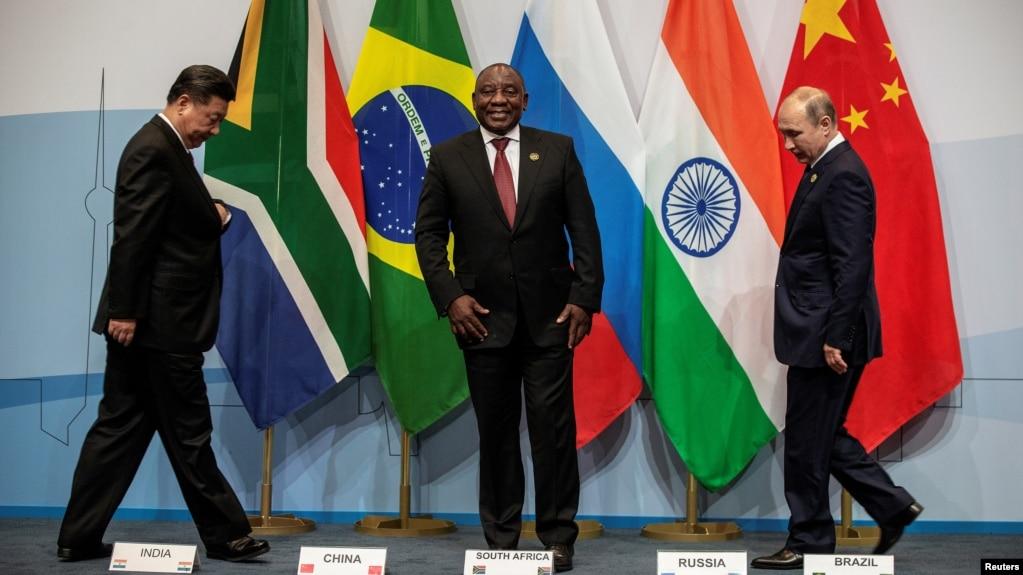 Các lãnh đạo BRICS tại hội nghị thượng đỉnh ở Johannesburg, Nam Phi, hồi tháng 6 năm 2018. 