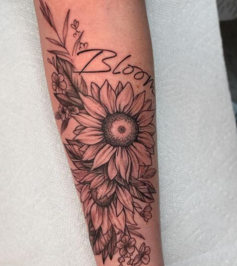 Forearm Sunflower Tattoos