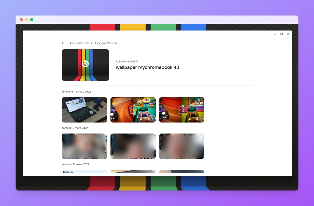 Définir le fond d’écran sur Chrome OS à partir de Google Photos