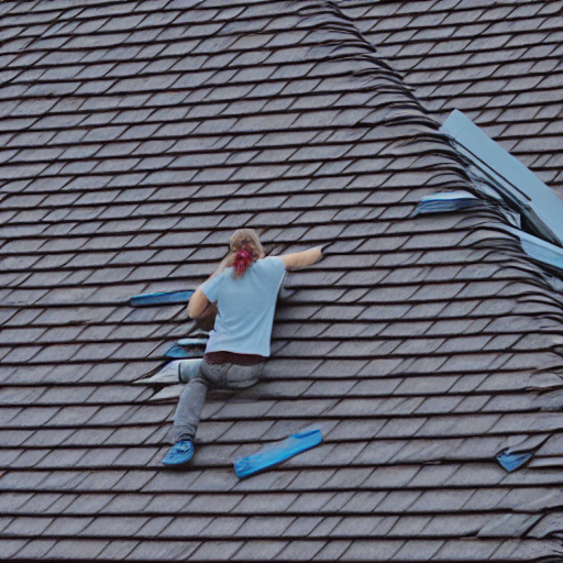 Insurance adjuster inspecting a roof claim