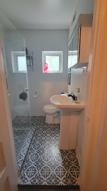 New Bathroom- client testimonial maribeth miller