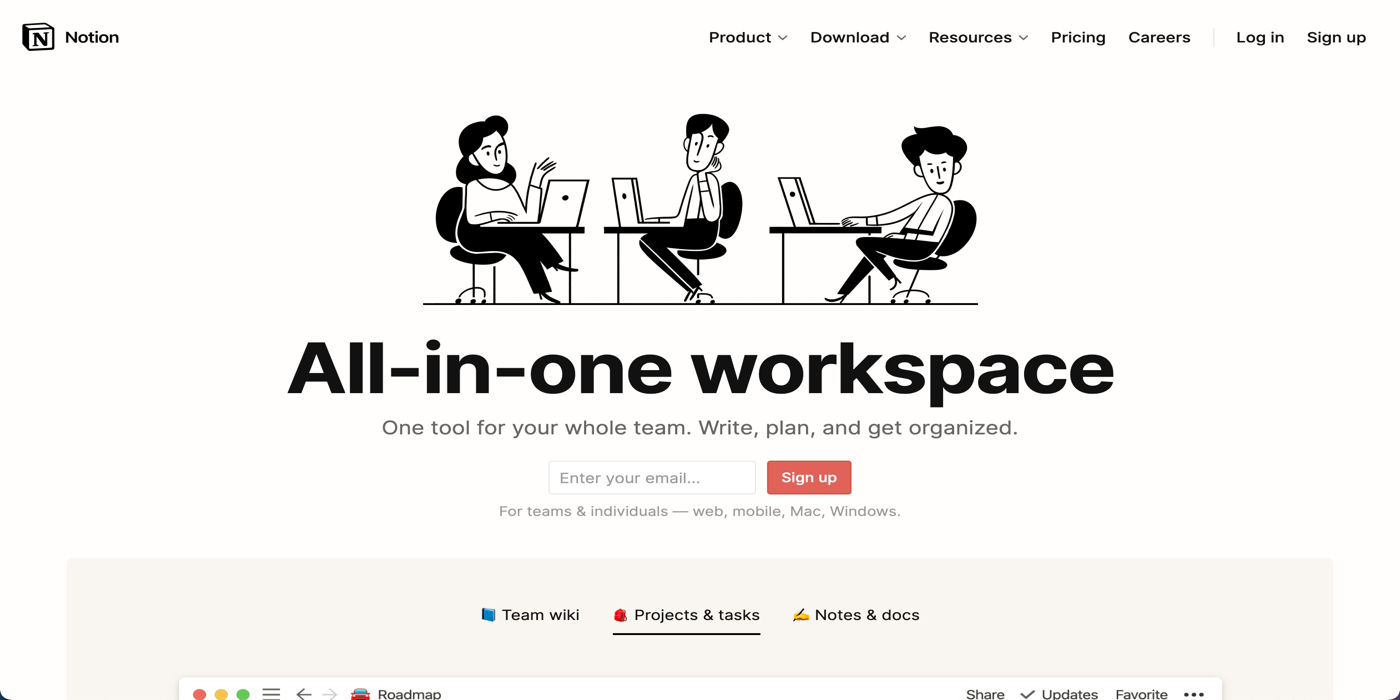 Notion all-in-one workspace overview 