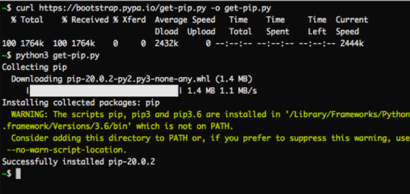 install PIP in Mac from terminal