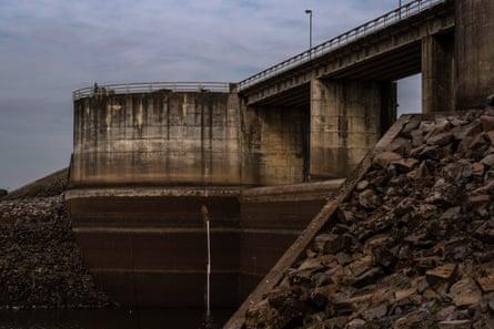 The Paso Severino dam in Florida, Uruguay, on 4 July 2023. The South American country is now suffering its most severe drought in 74 years.