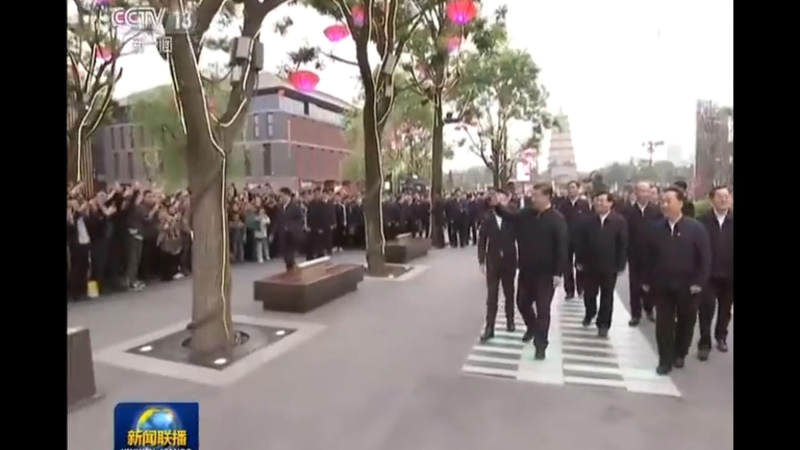 2020年4月20日至23日,习近平在陕西考察。(视频截图)