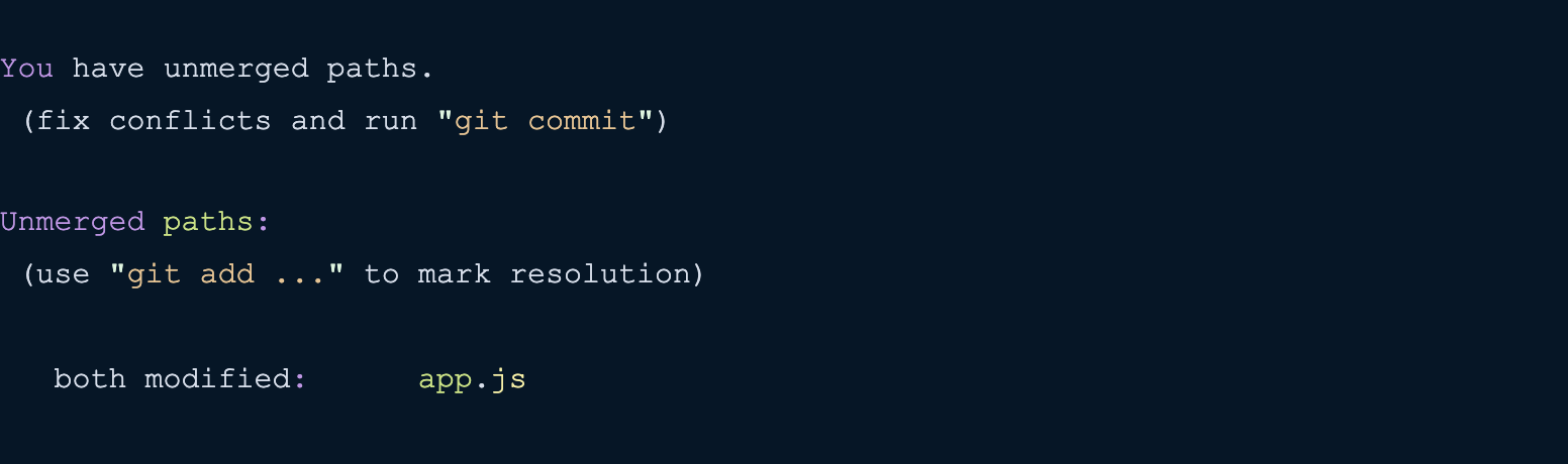 git status merge conflict