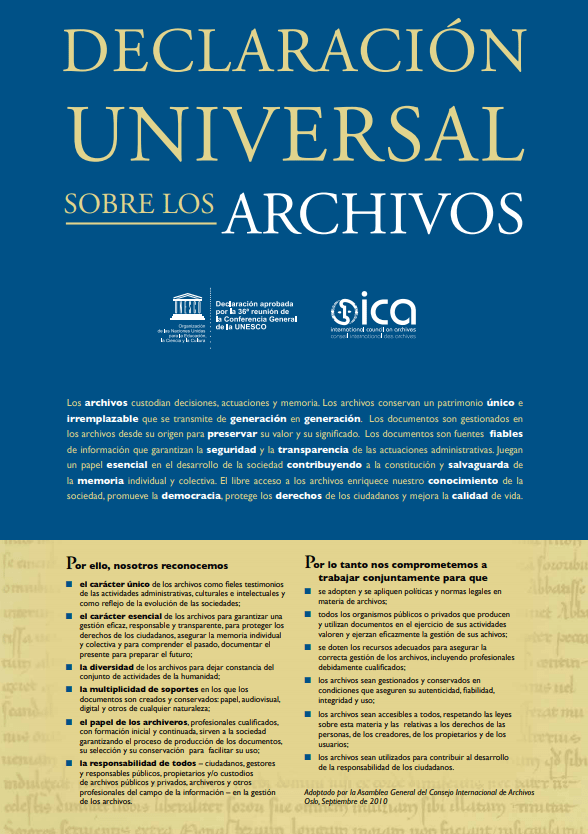Declaración Universal sobre los Archivos