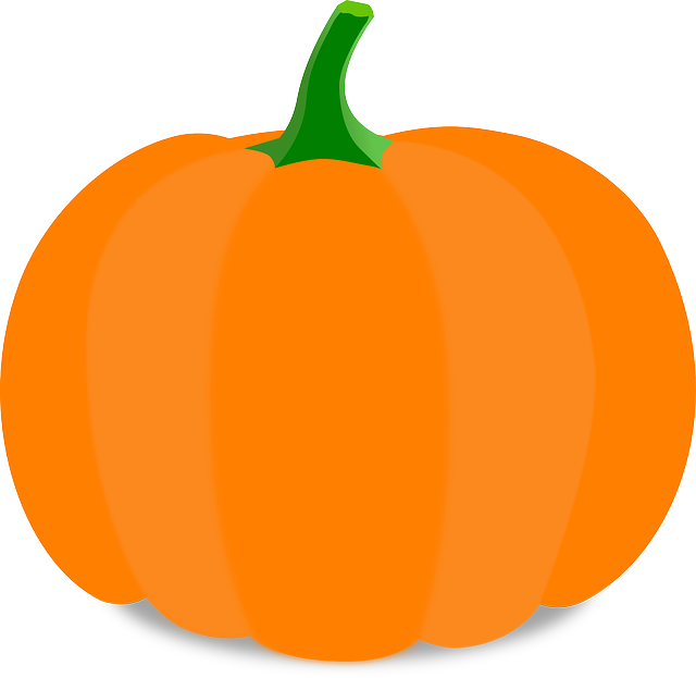 Pumpkin, Cartoon, Orange, Stem