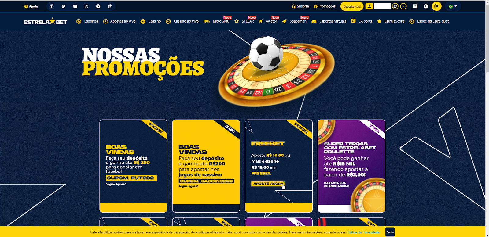 Cupom Estrela Bet: Ative o Bônus de Boas-Vindas Até R$ 200