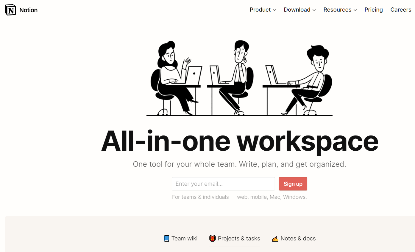 notion team collaboration tool