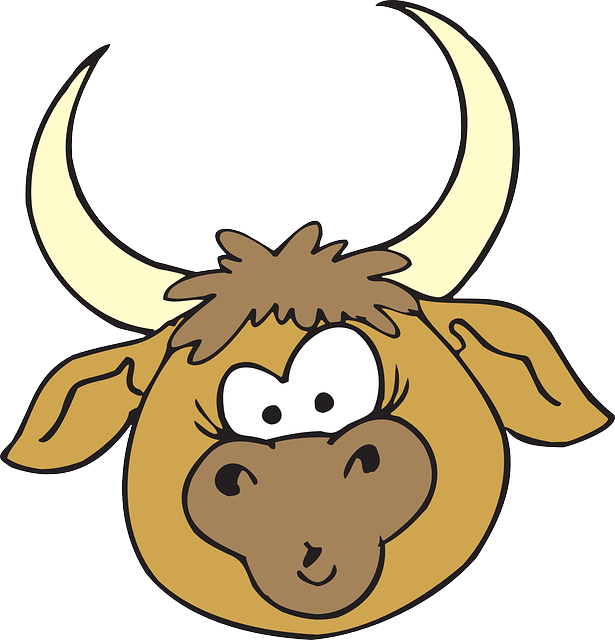 head-cartoon-bull-horns-animal-tail-shocked