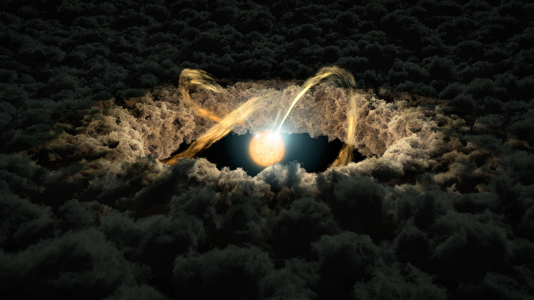 Star surrounded by protoplanetary disk.jpg