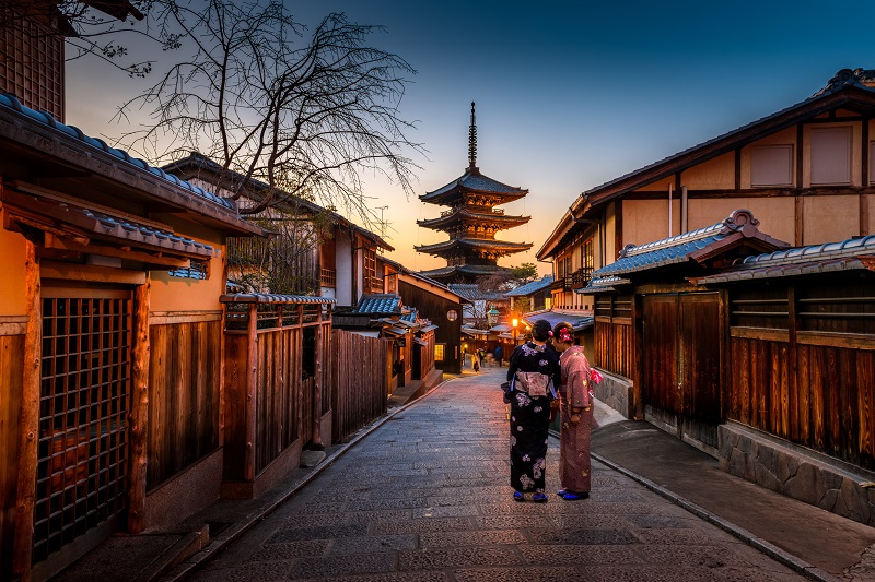 traditional castles of kyoto in japan