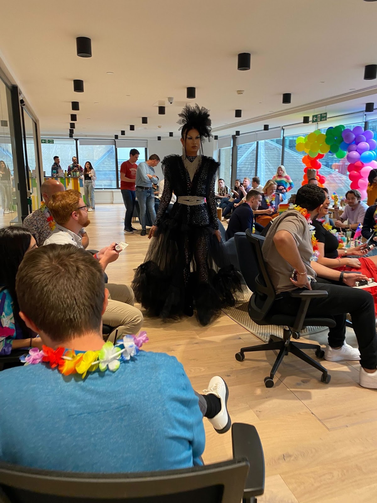 drag queen at Dataiku office