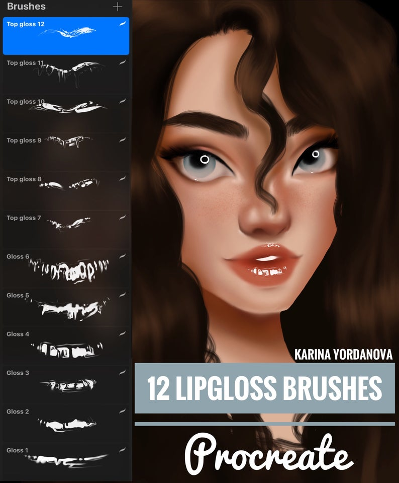 lip gloss brushes procreate