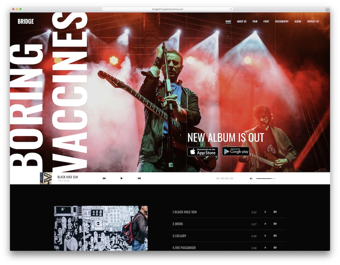 tema de wordpress puente para músicos