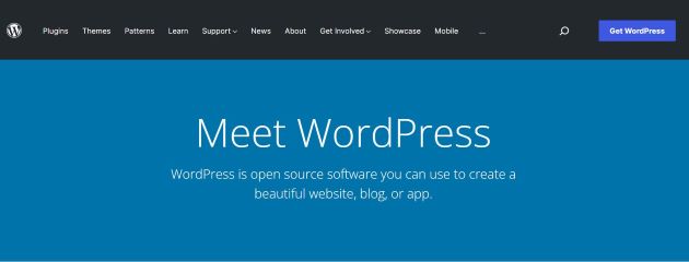 meet WordPress login page