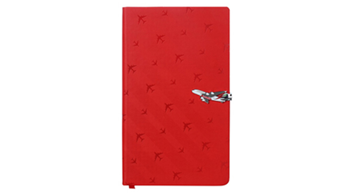 emirates business notebook with aircraft clip wholesale gift shop items