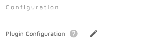 Plugin Configuration field