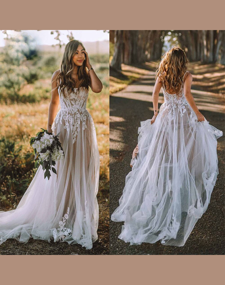 wedding dress with train