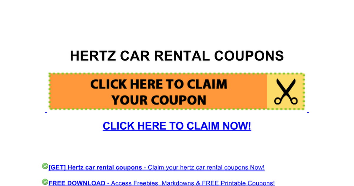 hertz car rental coupons Google Docs