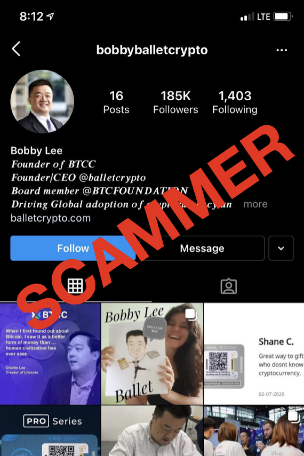 Beware of a FAKE Bobby Lee (on Instagram)!!! – Ballet Blog