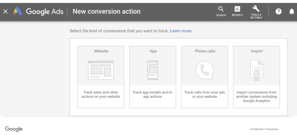 conversion tracking actions