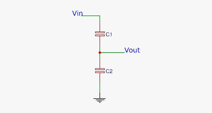 Capacitive voltage divider in series