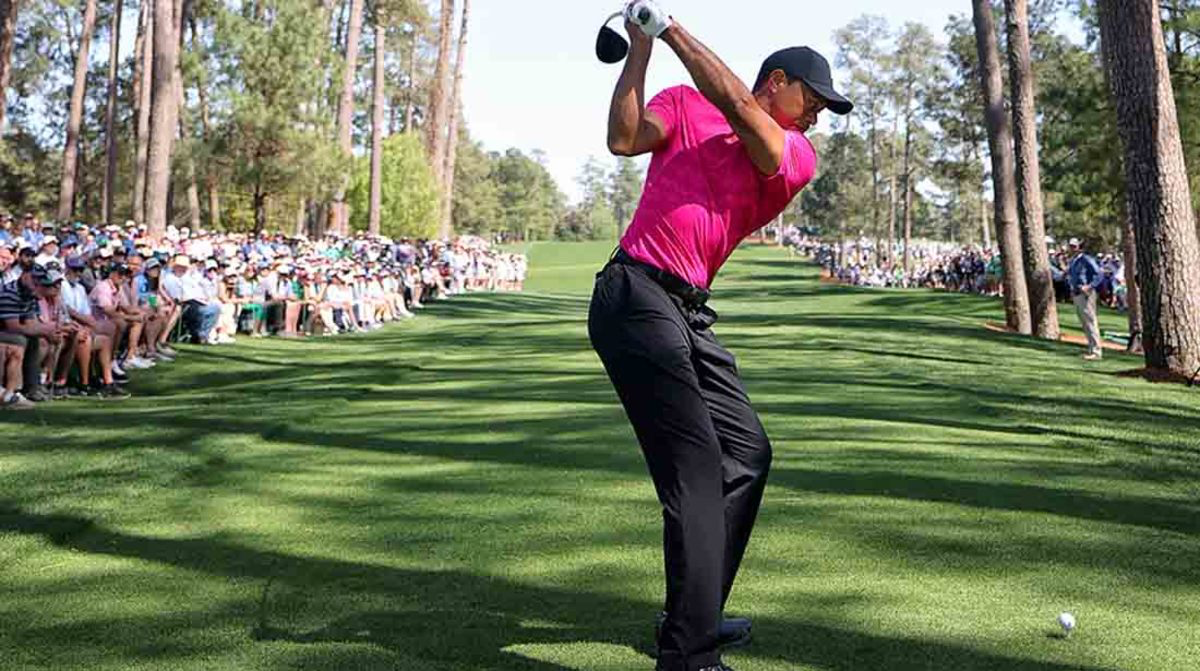 Tiger woods at top of swing
